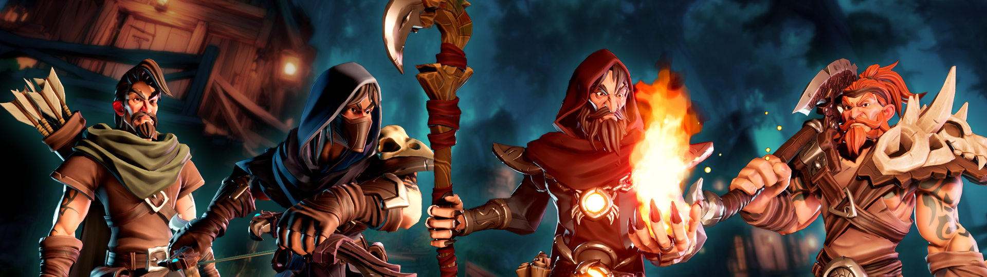 PolyNext stylized bandit characters
